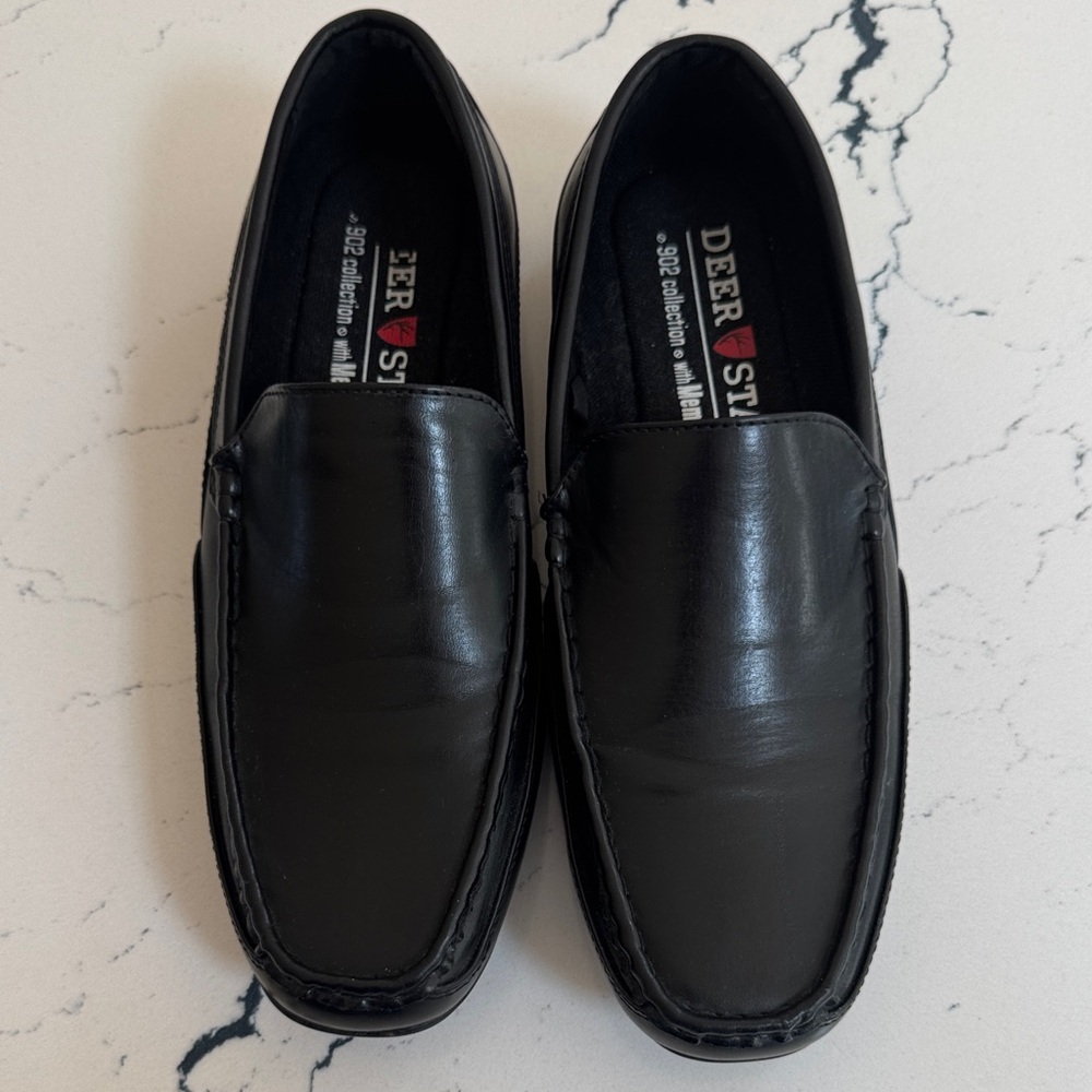 Deer Stags Black Men's Slip-On Loafers